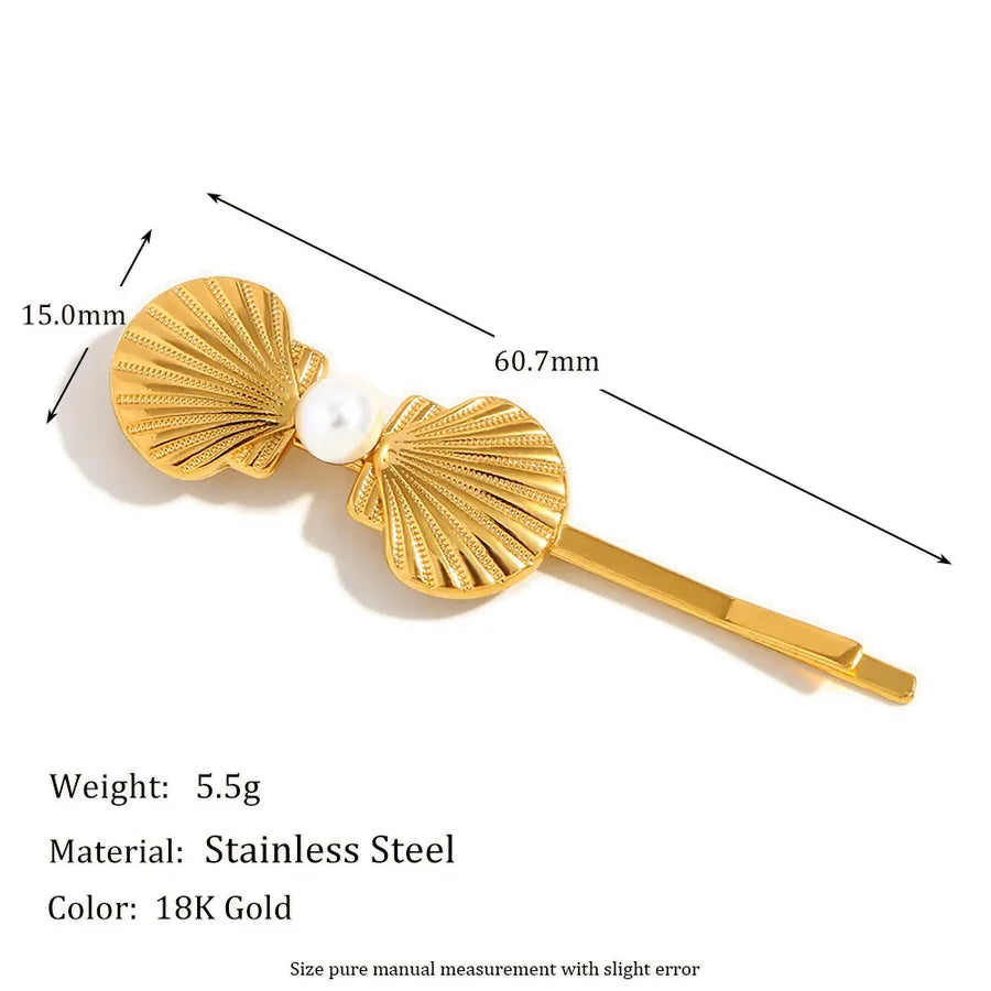 Vacation Classic Style Women's Solid Color 304 Stainless Steel Plating Hair Clip