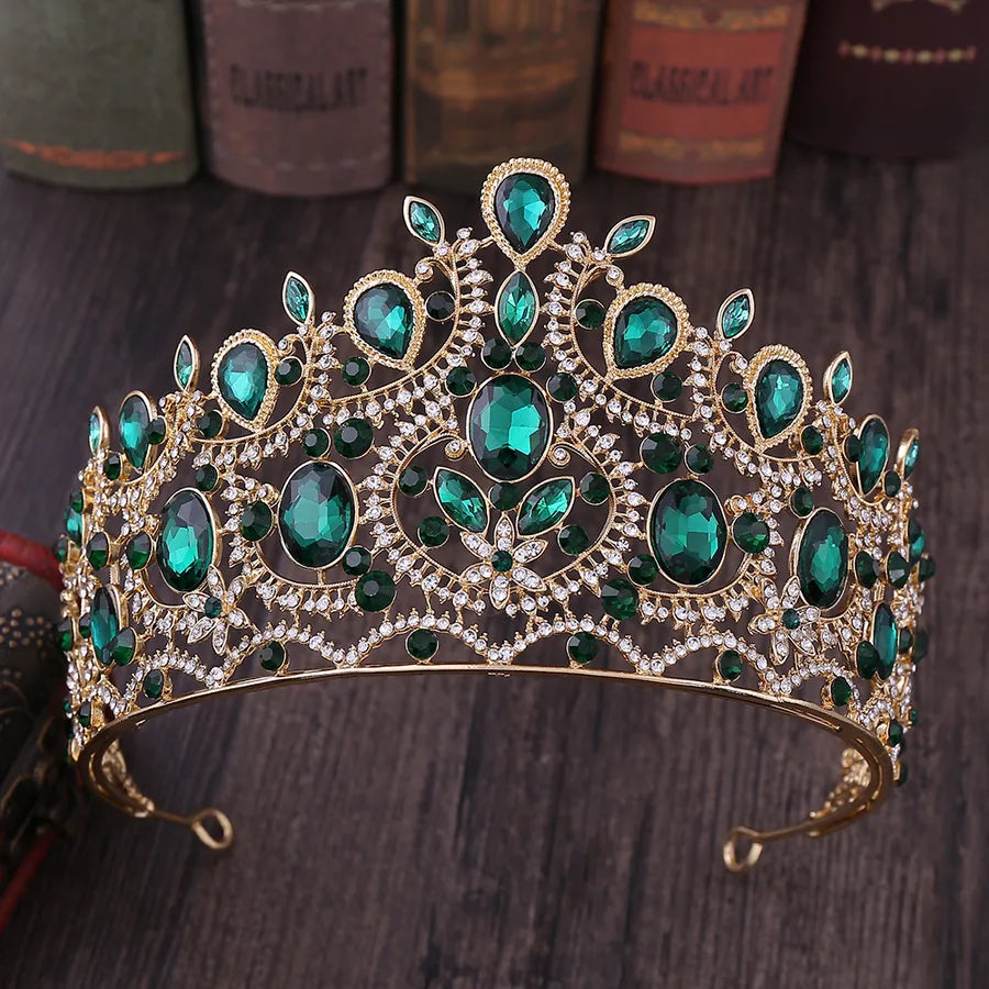 retro crown alloy inlay rhinestones crown 1 piece
