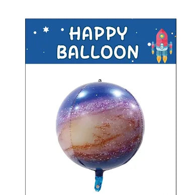 Birthday Cute Earth Astronaut Spaceship Aluminum Film Birthday Balloons