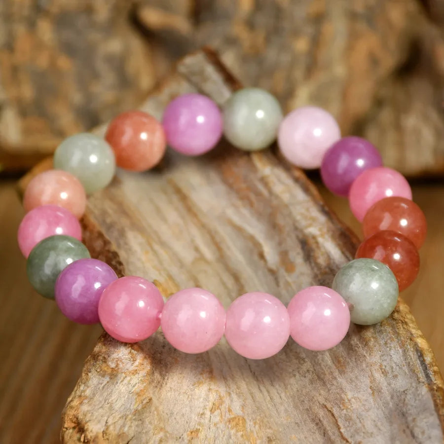 Casual Modern Style Round natural stone Beaded Chain Bracelets In Bulk