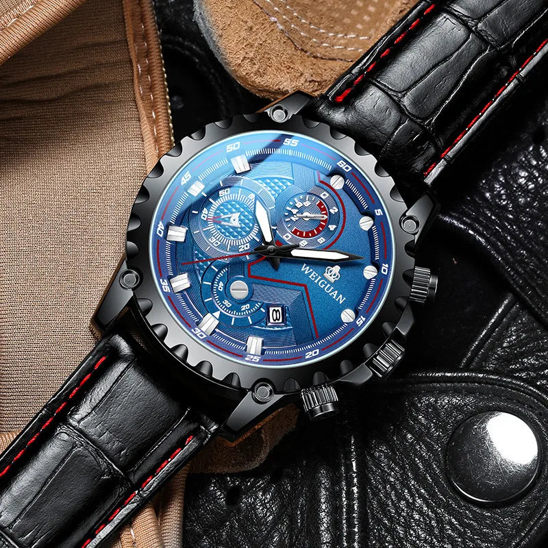 casual crown single folding buckle quartz men's watches