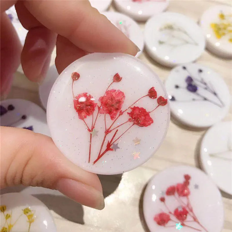 glue flash powder dried flower airbag mobile phone folding bracket
