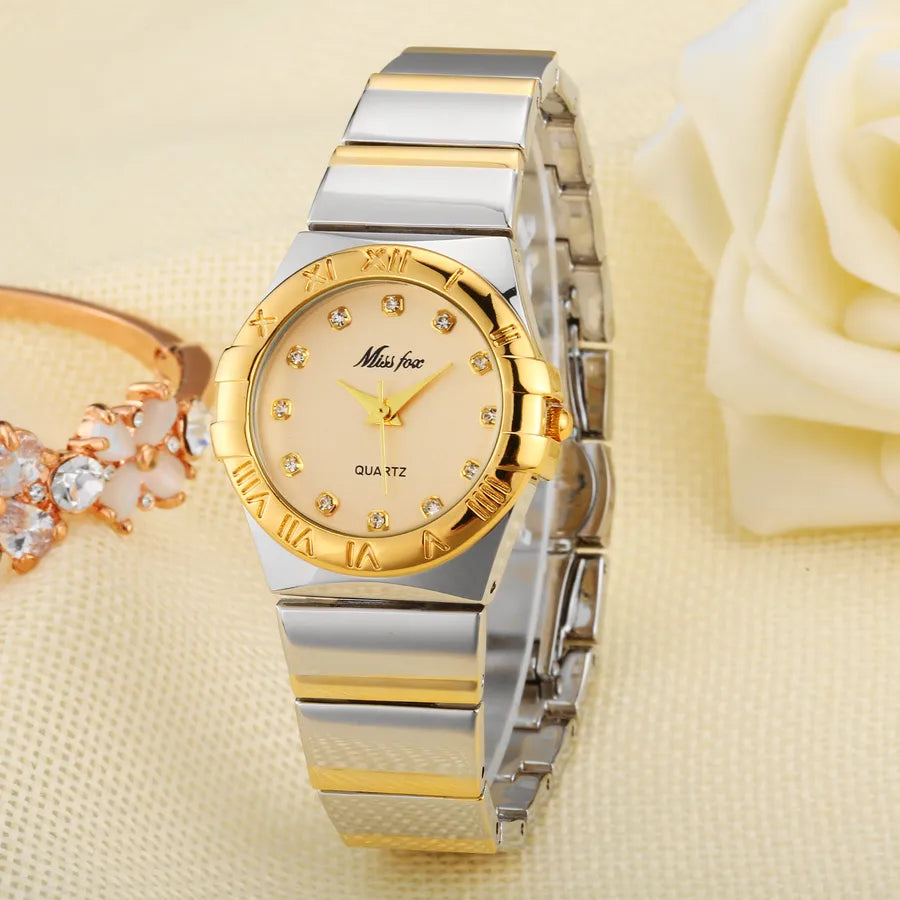Fashion Geometric Butterfly Double Snap Quartz Women's Watches