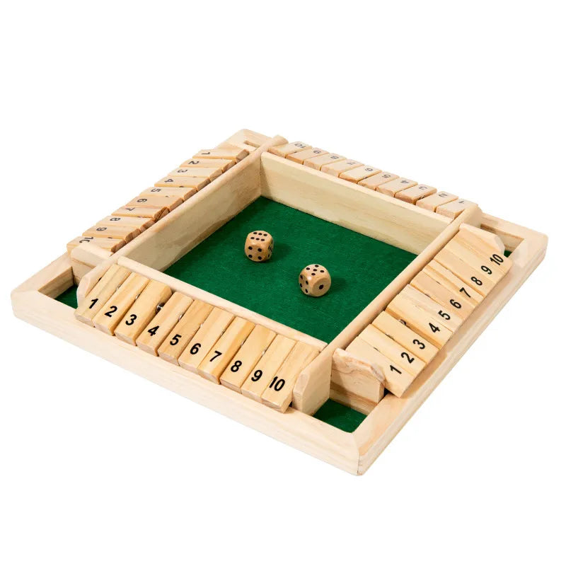 CPC CE Double-Sided Digital Four-Face Flip Card Game Chess Interactive Parent-Child Wooden Board Game Educational Toys For Kids