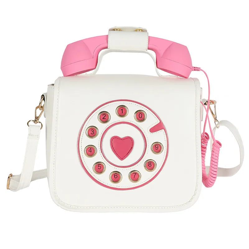 Women's Medium Pu Leather Digital Telephone Streetwear Square Zipper Crossbody Bag