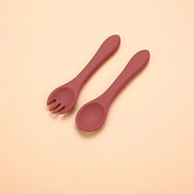 Children's silicone plate food grade complementary food sucker bowl square baby tableware thickened drop-resistant baby tableware