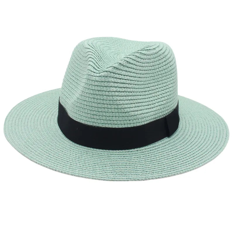Unisex Vacation Classic Style Solid Color Big Eaves Straw Hat