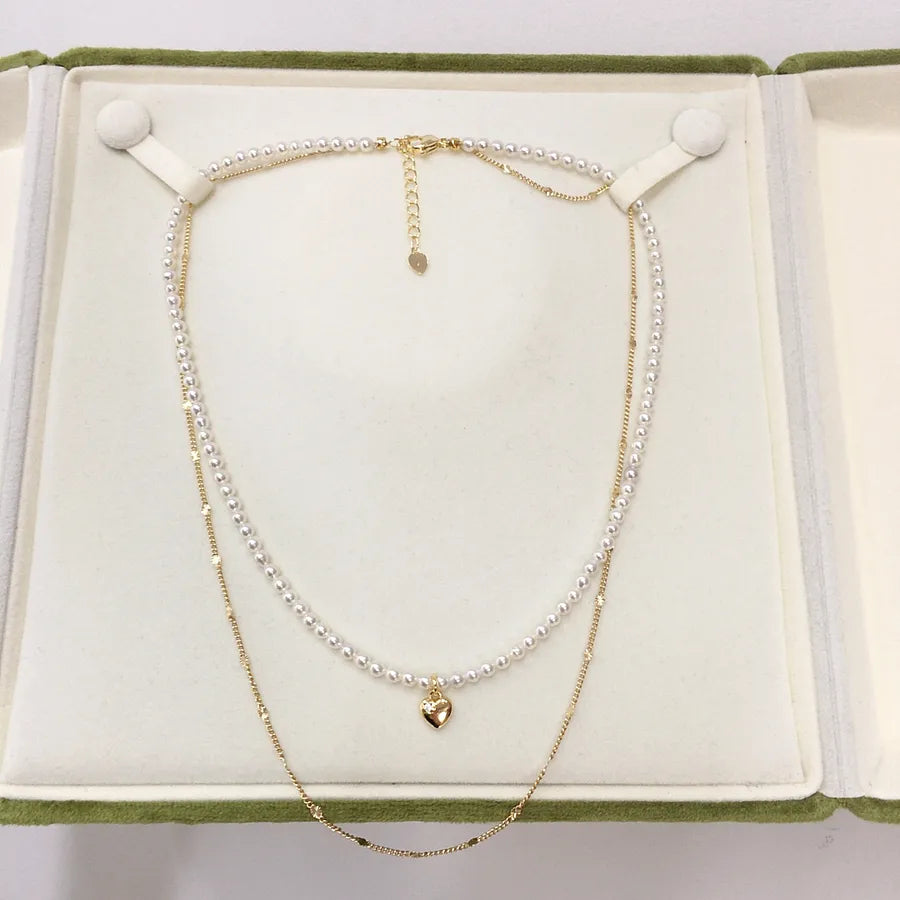 Zhuji natural freshwater pearl necklace clavicle chain 14K gold injection baby bead neck chain small red book ins wind wholesale