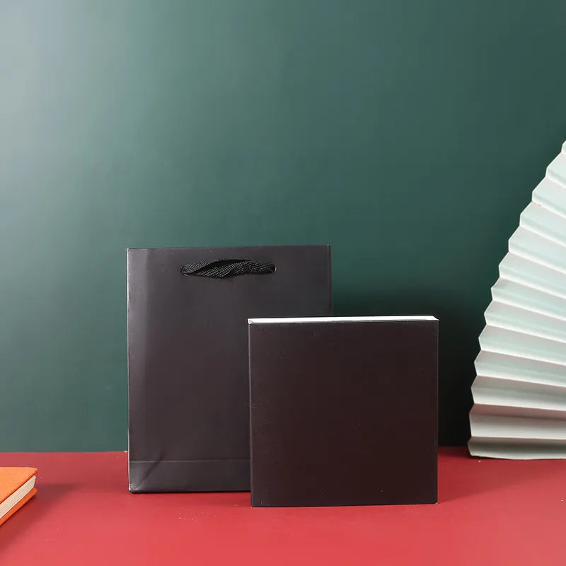 simple style solid color paper jewelry packaging bags