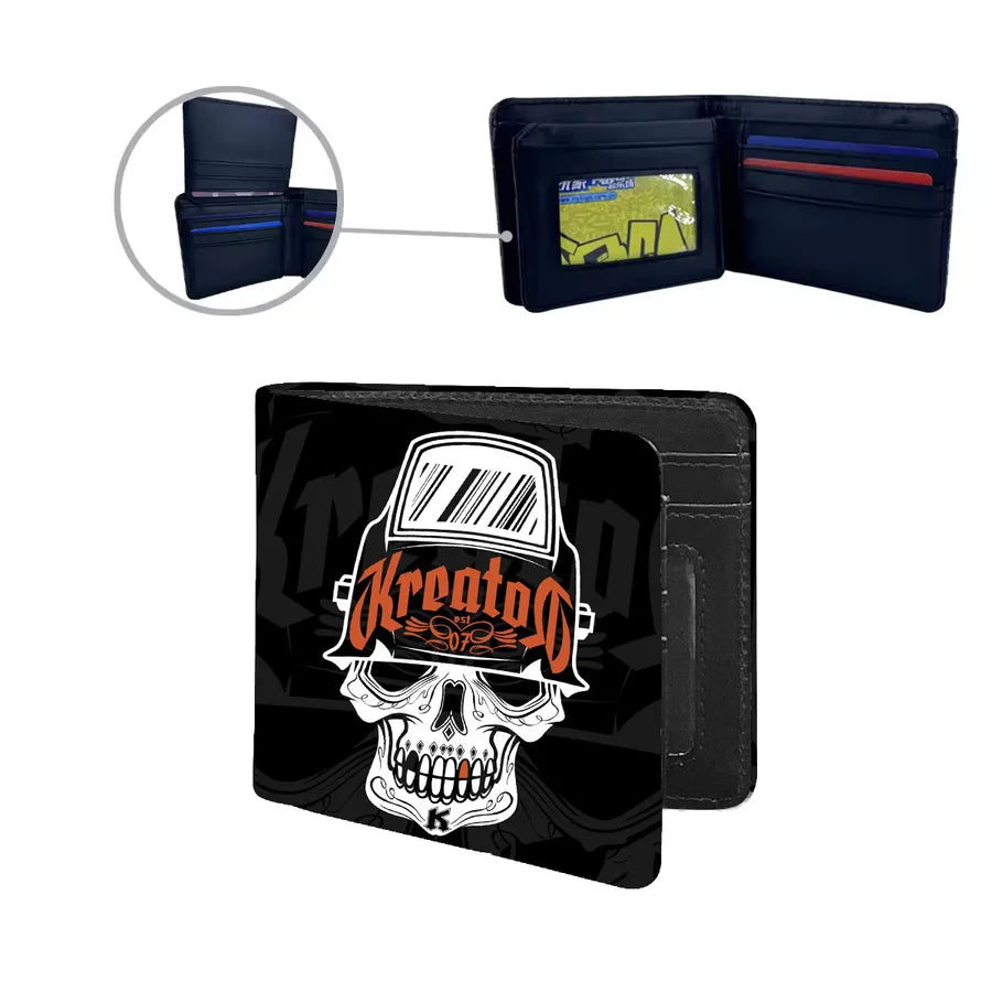 Men's Skull Pu Leather Flip Cover Wallets