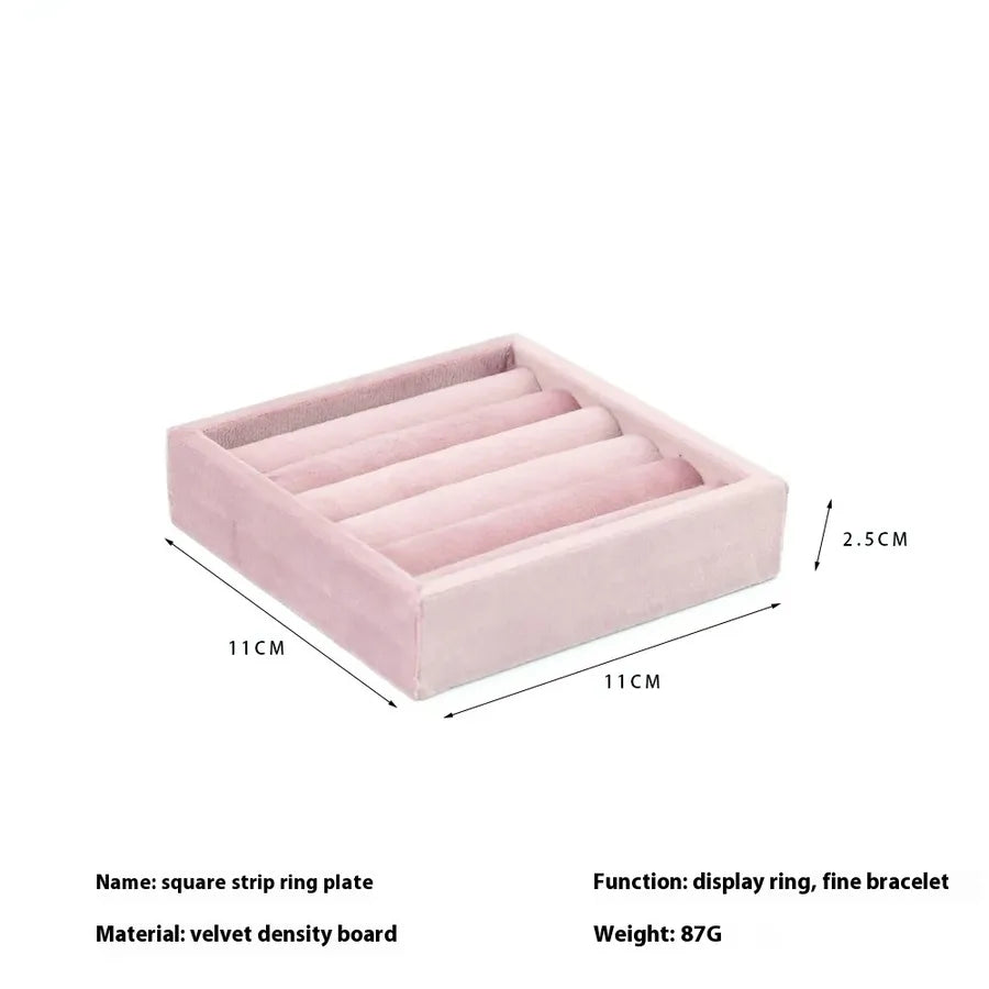 1 Piece velvet Flannel Classic Style Solid Color Jewelry Rack