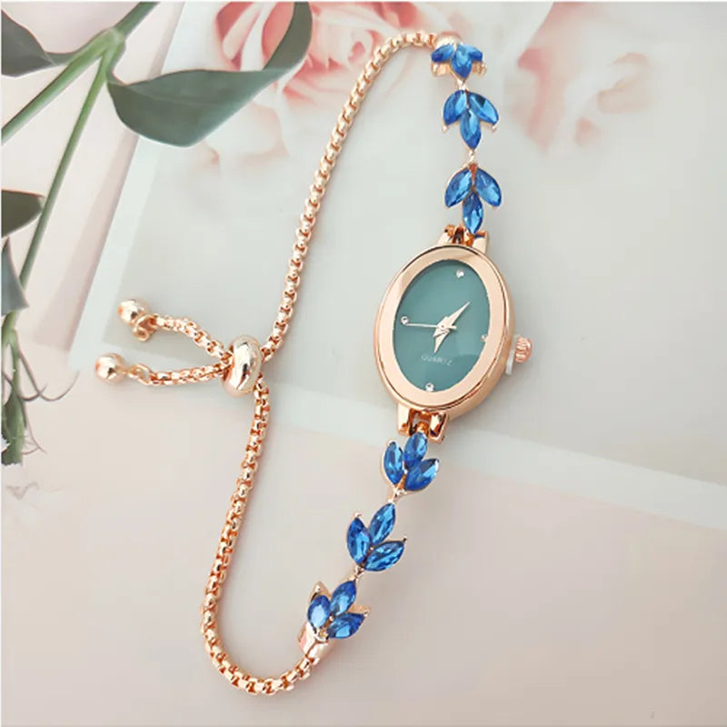 Casual Elegant Petal Telescopic Rope Quartz Women's Watches