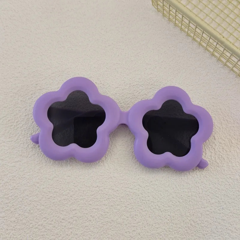 Cute Simple Style Solid Color Resin Square Full Frame Kids Sunglasses