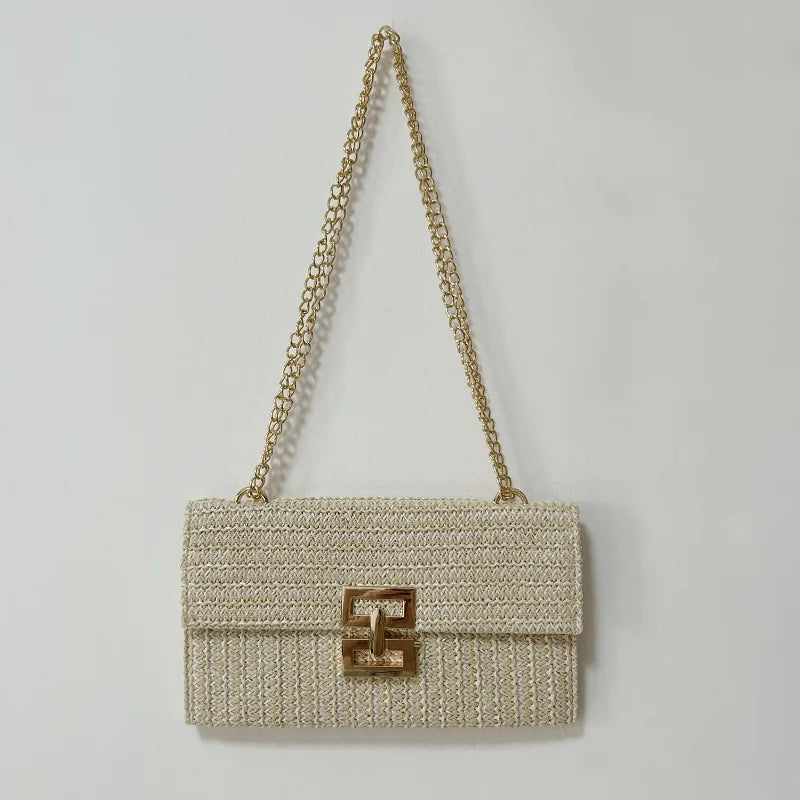 Straw Bow Knot Straw Dumpling Shape Clutches