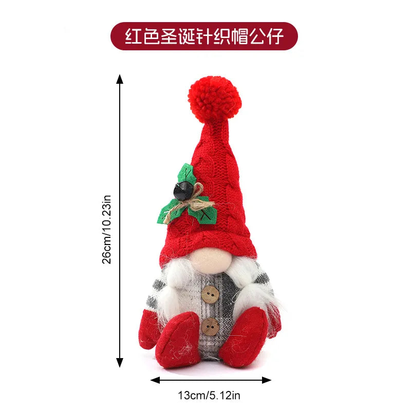 Creative Christmas Decorations Old Man Doll Without Face Tabletop Display Window Display Cartoon Figurines European American Style