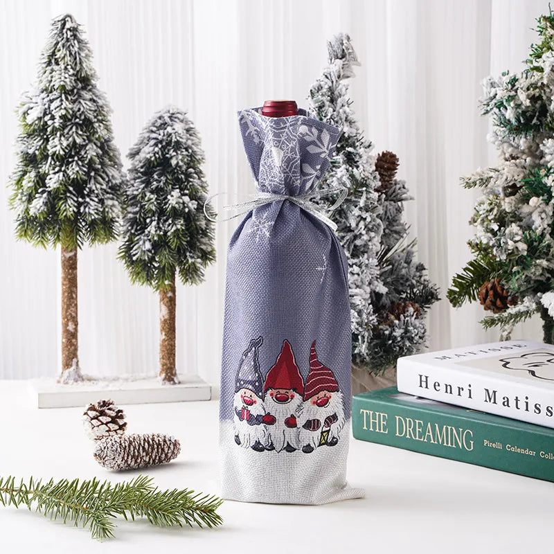 christmas fashion santa claus cloth banquet tableware