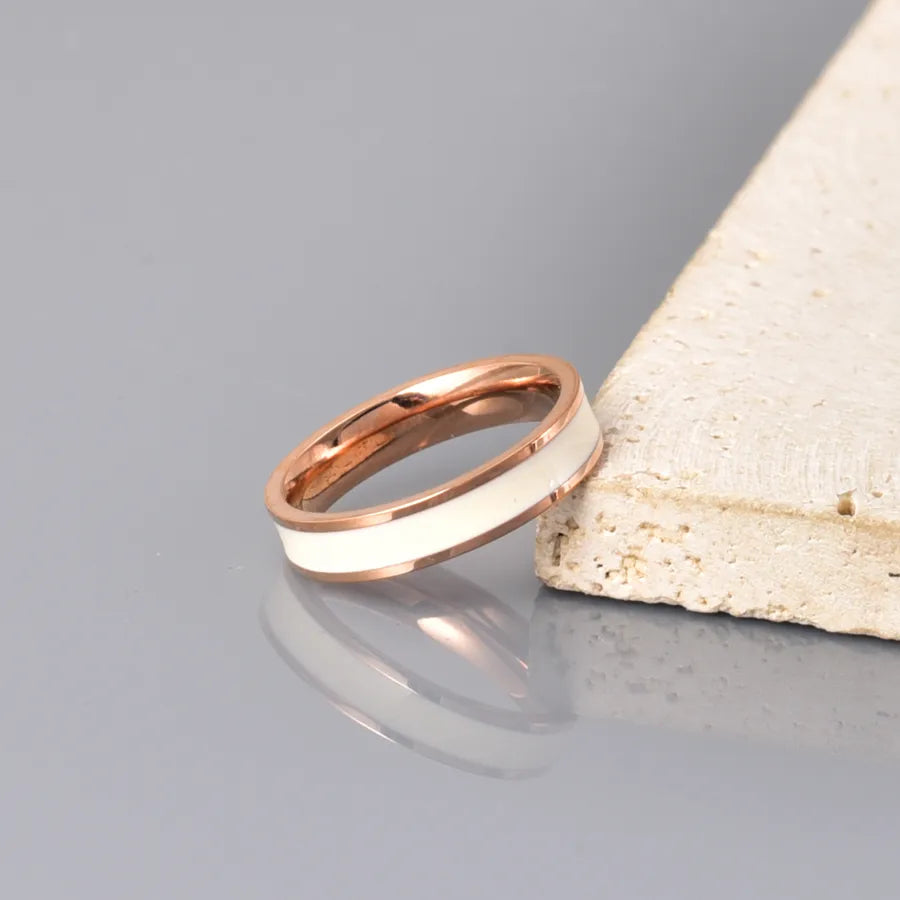 Wholesale Jewelry Simple Style Classic Style Geometric 304 Stainless Steel 18K Gold Plated Rings