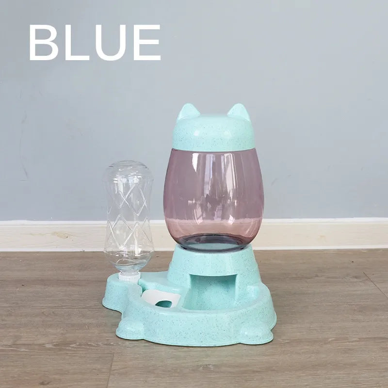 New cat feeder automatic water dispenser cat bowl pet water dispenser does not wet mouth anti-knock Pet Bowl