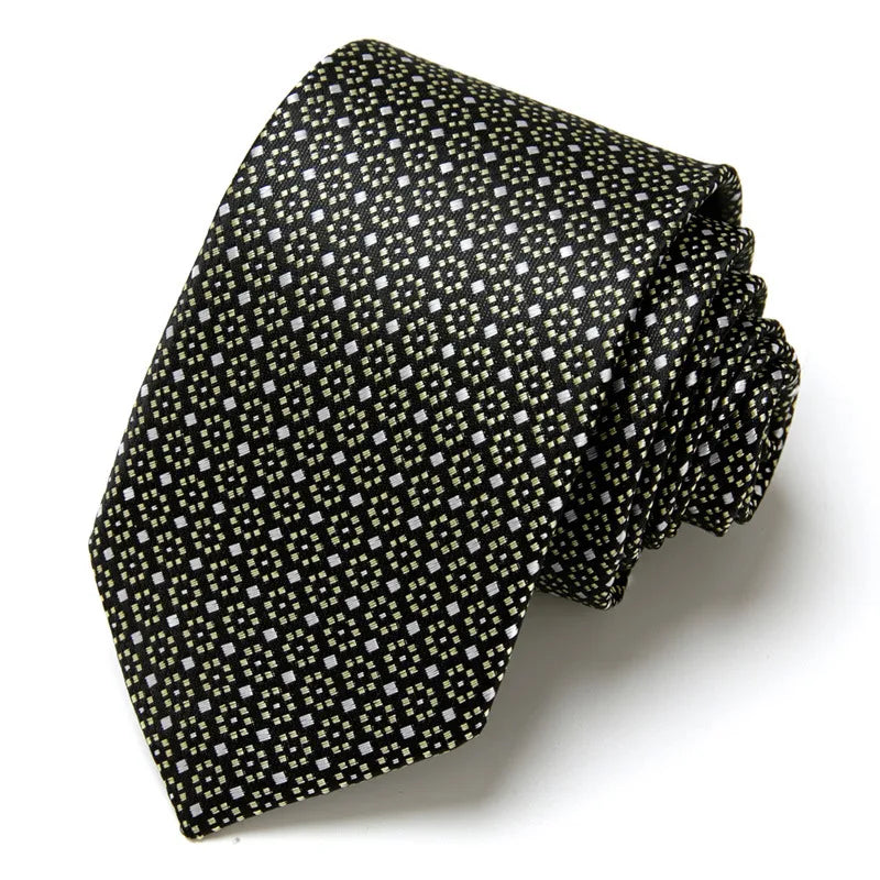 casual geometric waves polyester polyester yarn men's tie