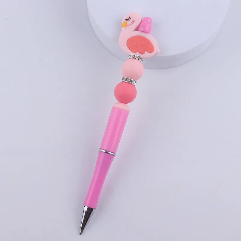 creative cartoon animal silicone bead color ballpoint pen