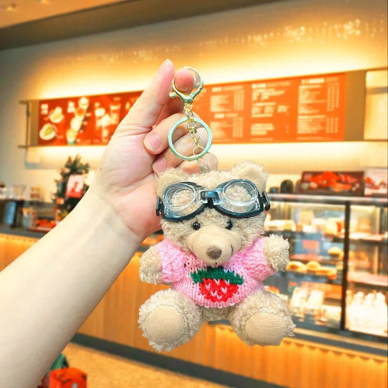 Cartoon Style Bear Polyester Women's Keychain
