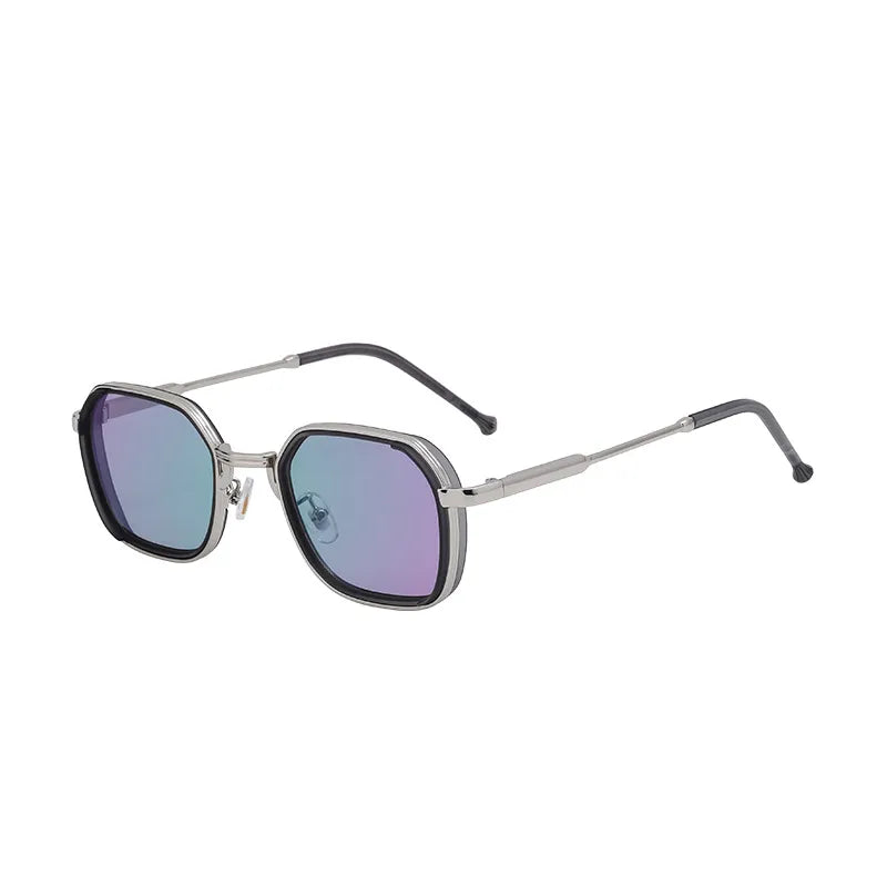 Retro Classic Style Geometric Pc Square Full Frame Men's Sunglasses