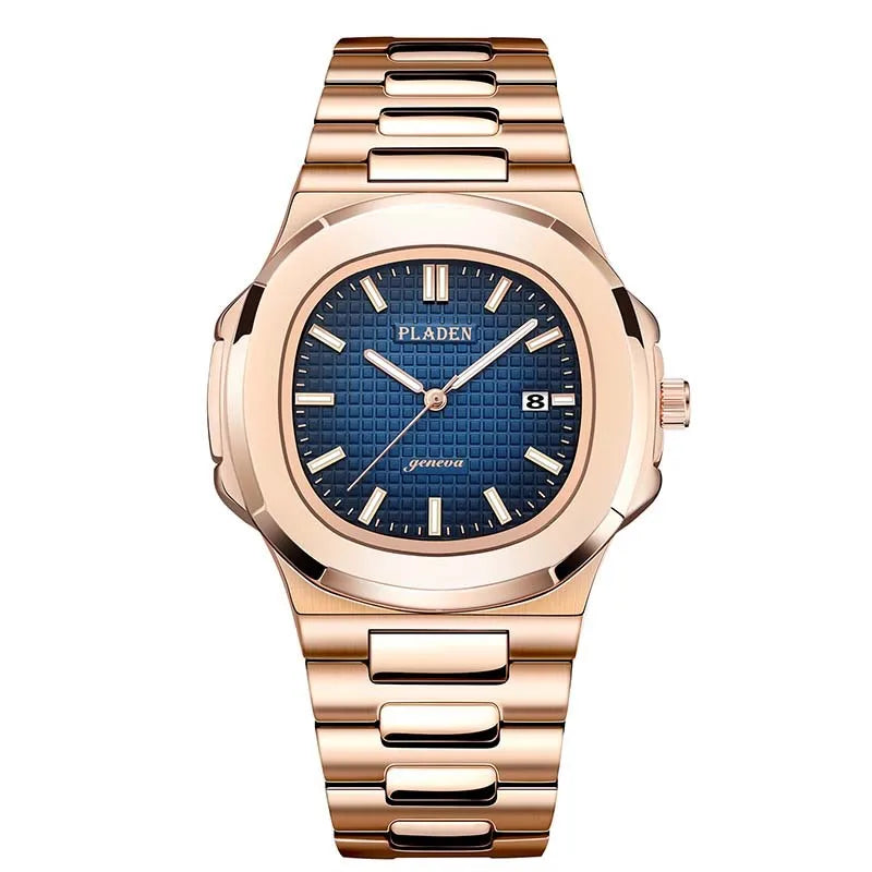 PLADEN Brand Watch hot Classic Men's High-end Fashion Business Stainless Steel Waterproof Quartz Watch