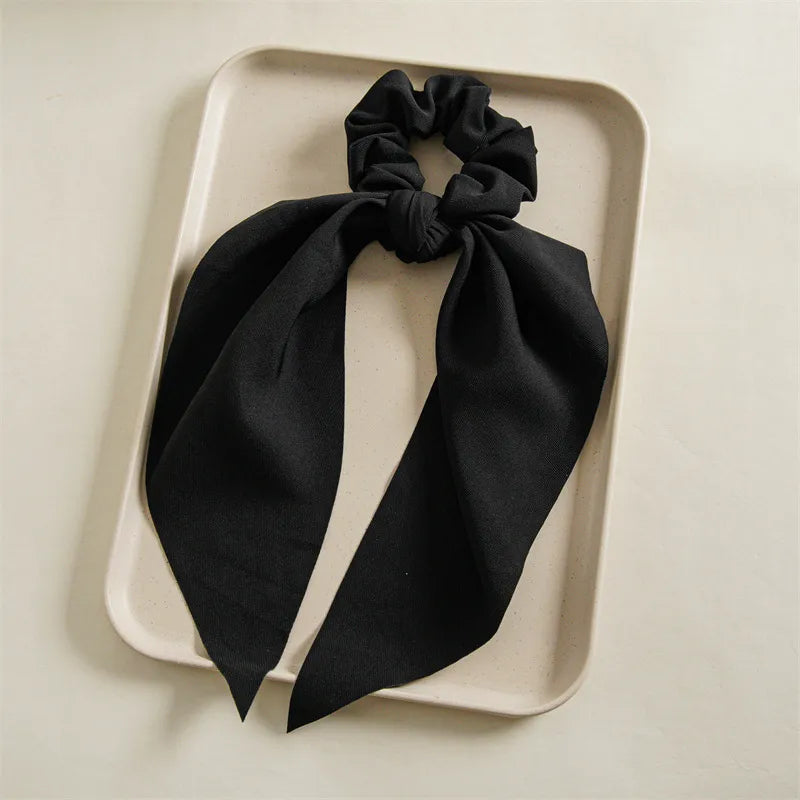 Elegant Lady Women's Solid Color Nylon Hair Tie
