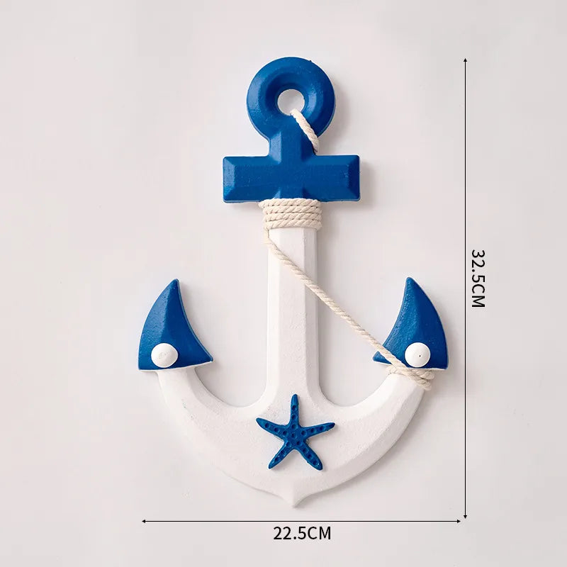 Marine Style Grid Anchor Density plate Resin Iron pendant Wall Art