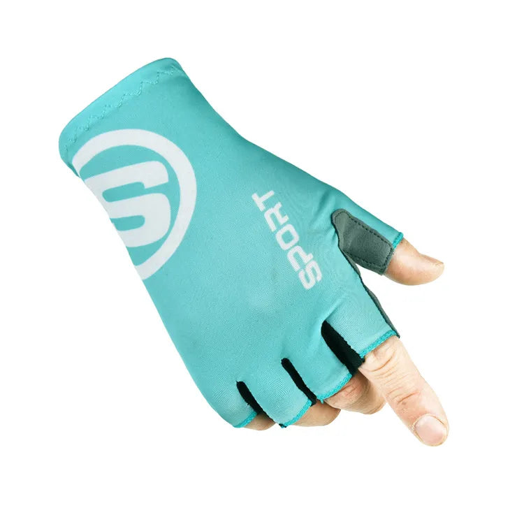 Cycling gloves half finger men's and women's mountain bike bicycle sun protection non-slip wear-resistant ice silk breathable outdoor sports gloves