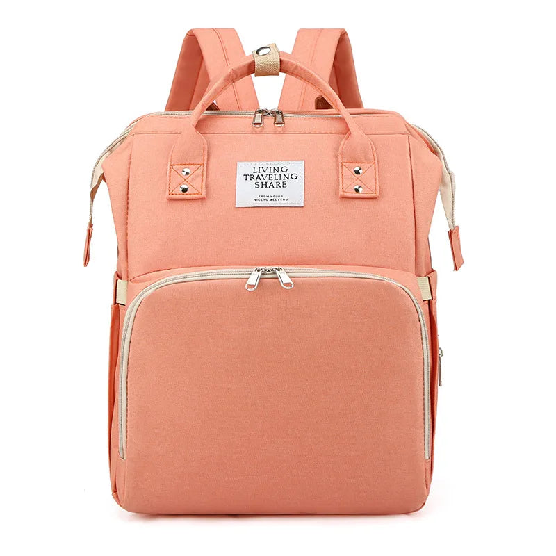 Wholesale multi-functional mommy bag with USB large capacity baby bag folding baby bag to be produced bag mother bag