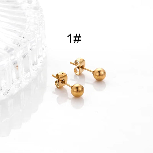 1 Pair Hip-Hop Geometric Cross Feather Plating 316 Stainless Steel Earrings