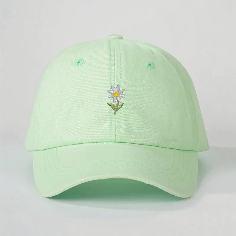Unisex Classic Style Daisy Curved Eaves Baseball Cap