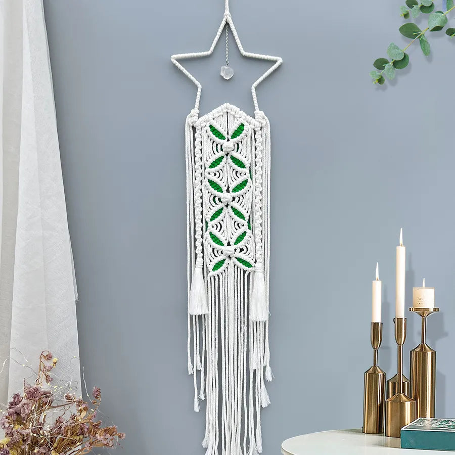 Sun Moon star woven tapestry cotton rope handicraft B & B bedroom home ornaments hot sale New products can be customized