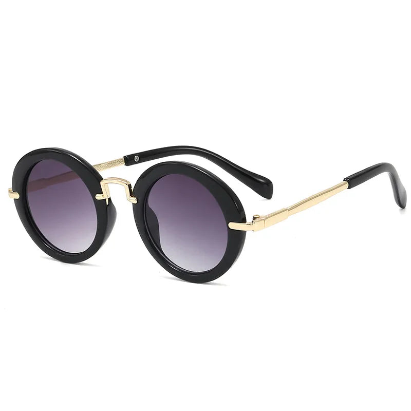 Network new retro round children's sunglasses A04 school season spring outing children's sunglasses fashion sunglasses