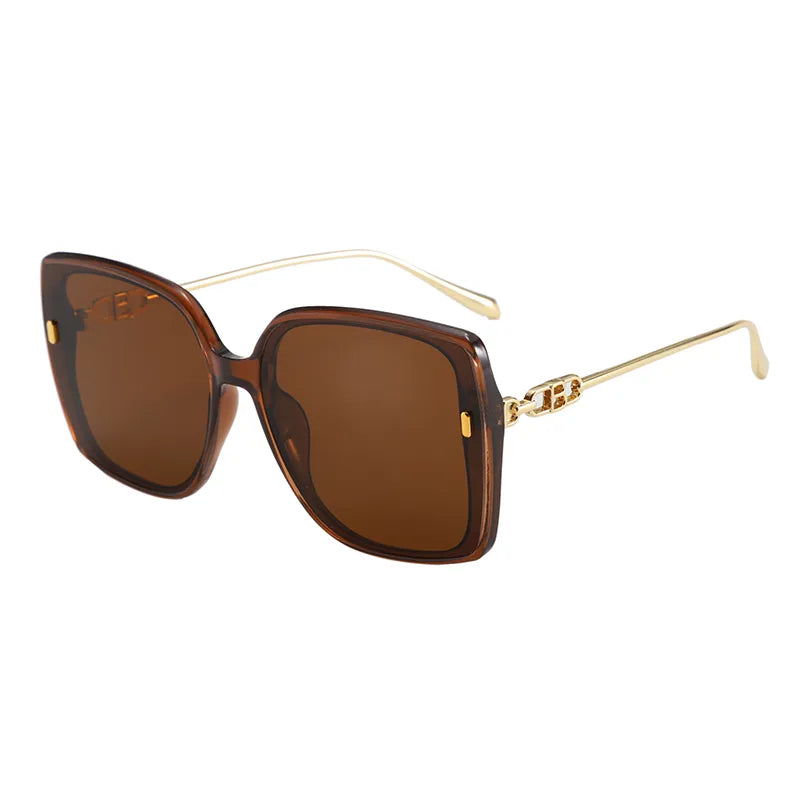 Casual Elegant Retro Solid Color Pc Square Full Frame Women's Sunglasses