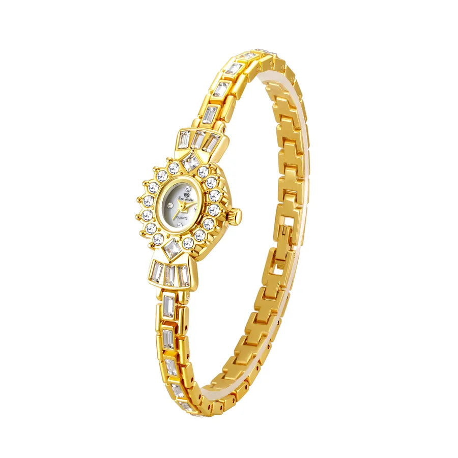 Luxurious Shiny Solid Color Jewelry Buckle Quartz Watch Women's Watches