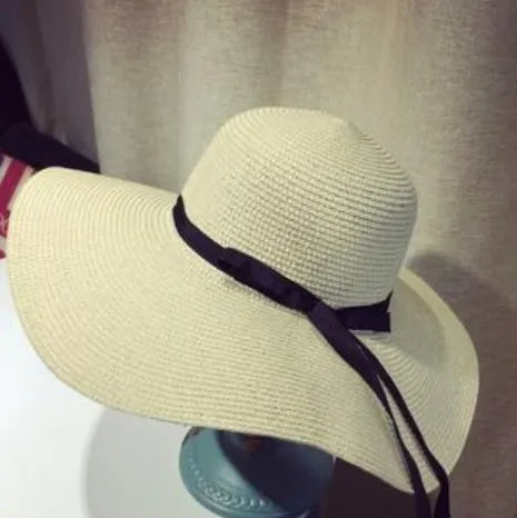 foldable beach holiday vacation with straw hat nhxo123272