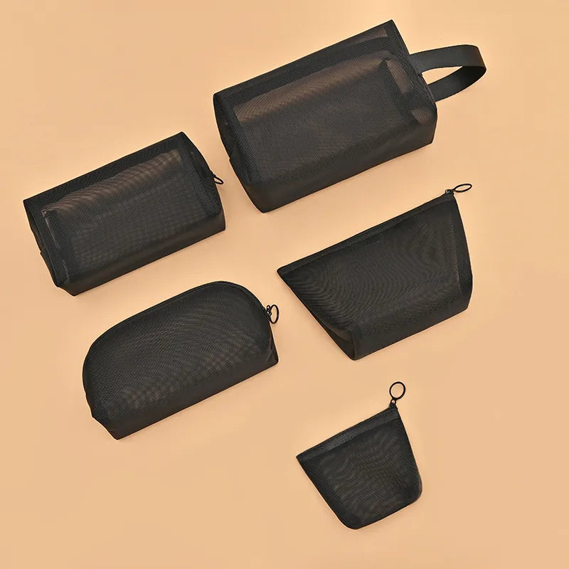 women's small all seasons nylon heart shape fashion square zipper cosmetic bag