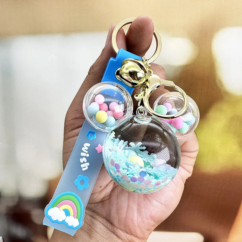 cartoon style letter arylic unisex bag pendant keychain