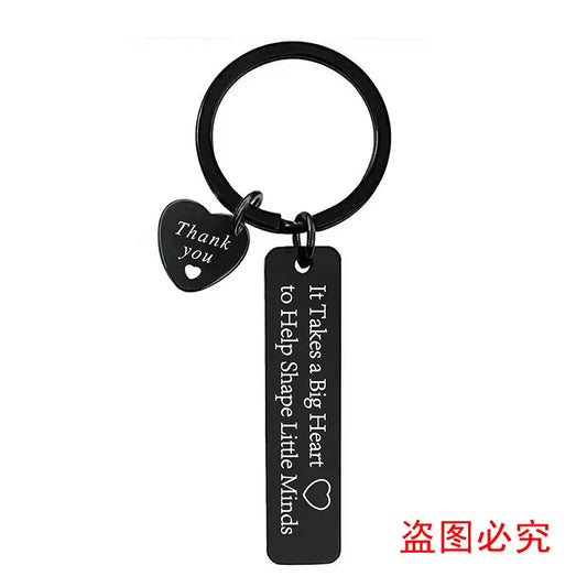 Key Chain Pendant Graduation Memorial Teacher's Day Gift Christmas Gift Lettering Metal Keychain Wholesale