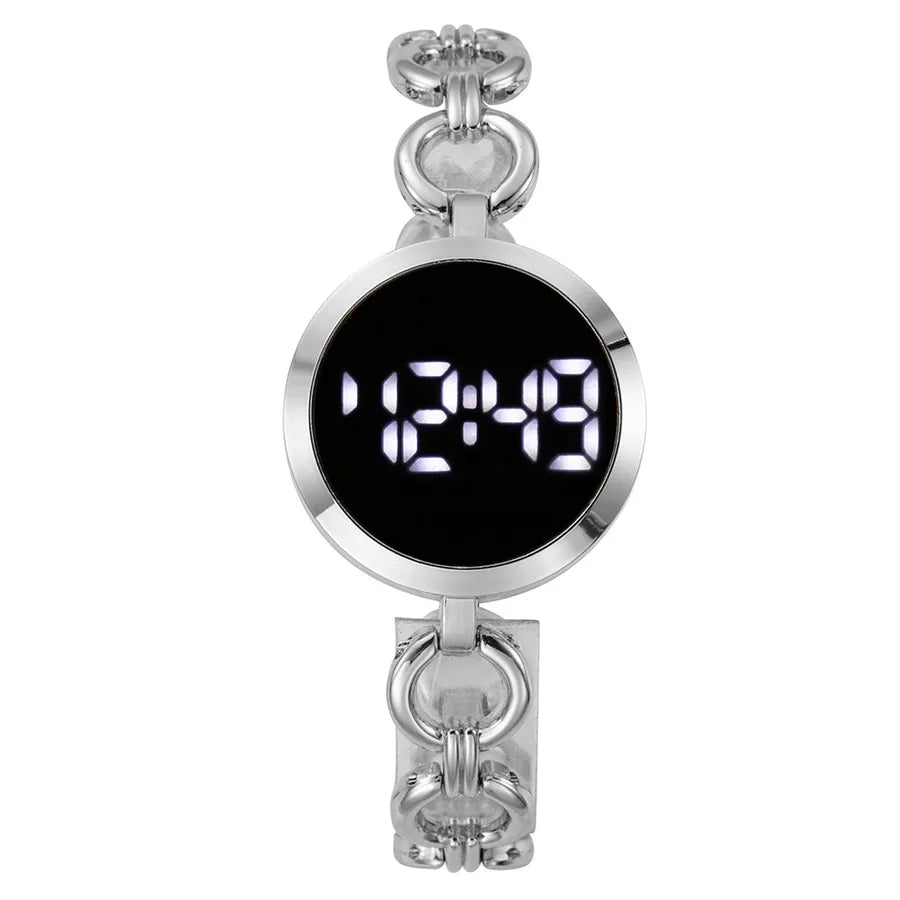 Simple Style Solid Color Single Folding Buckle Electronic Women's Watches