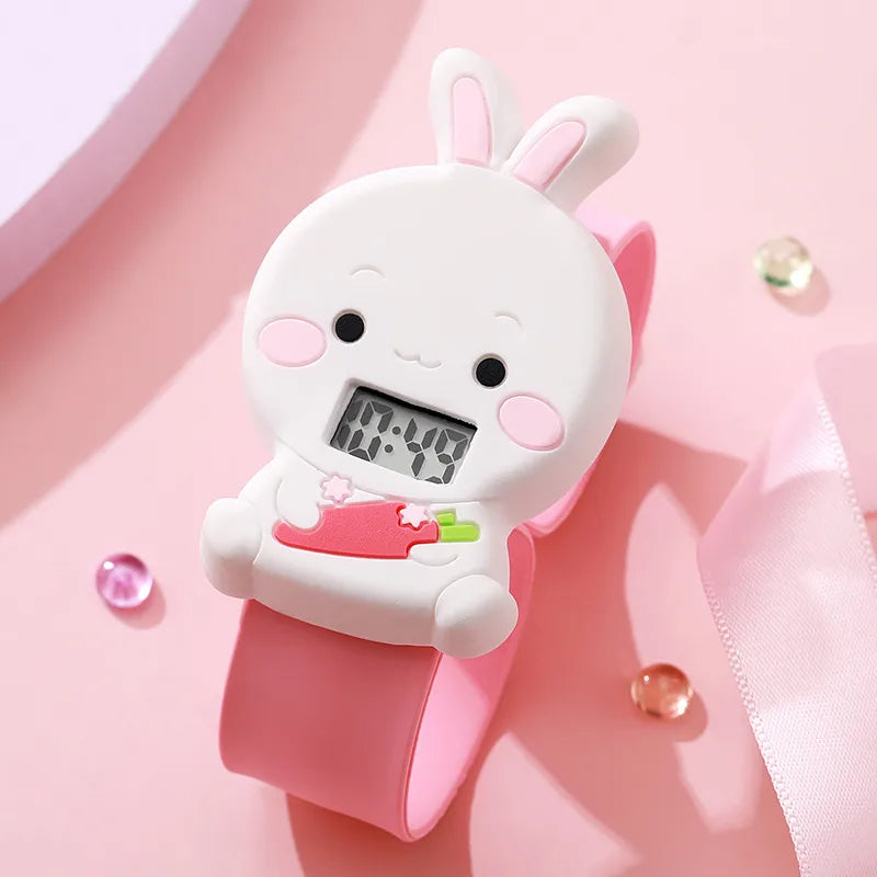 Moe fun rabbit shape cartoon children's watch to accompany baby happy time
