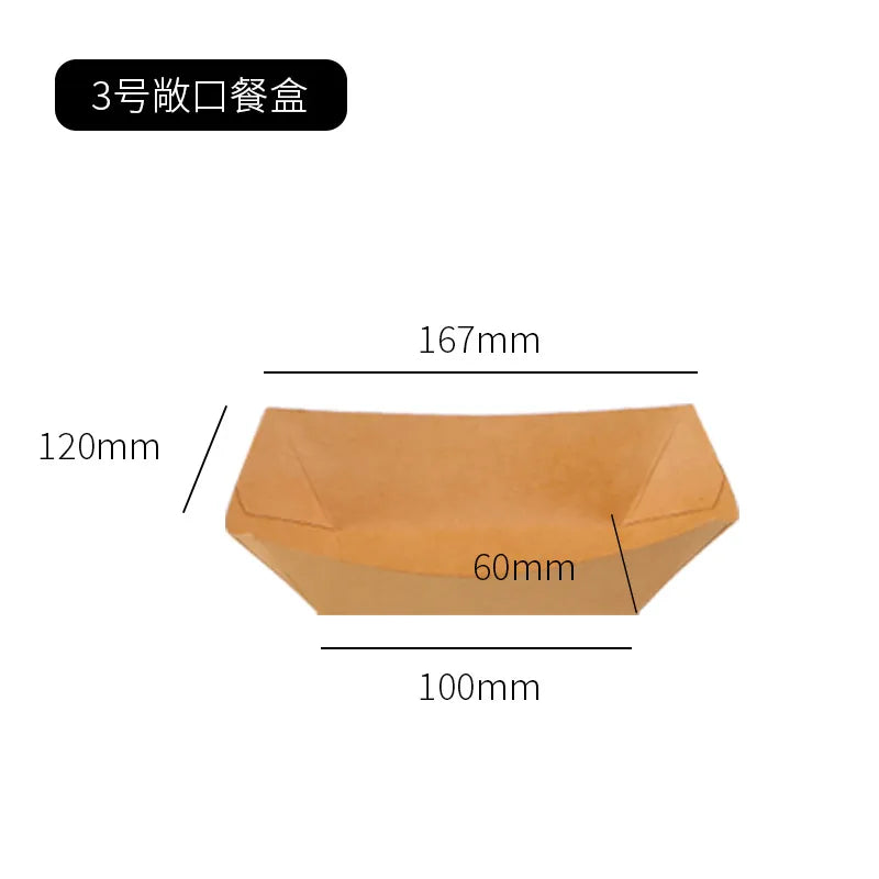 Internet celebrity Kraft paper picnic box disposable lunch box outdoor camping fruit Bento Sushi packing box