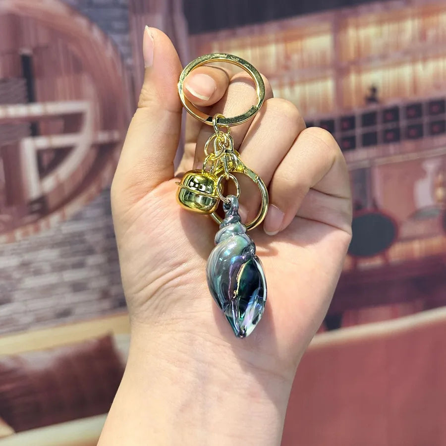 Cute Conch Arylic Alloy Unisex Keychain