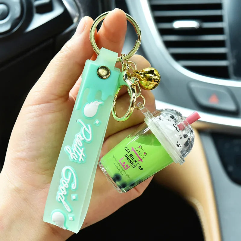 Cute Letter Cup Arylic Women's Keychain