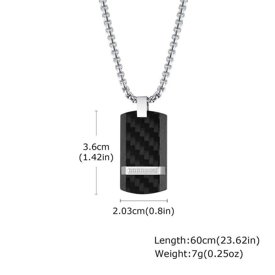 Wholesale Jewelry Simple Style Geometric 304 Stainless Steel Artificial Fiber Polishing Pendant Necklace