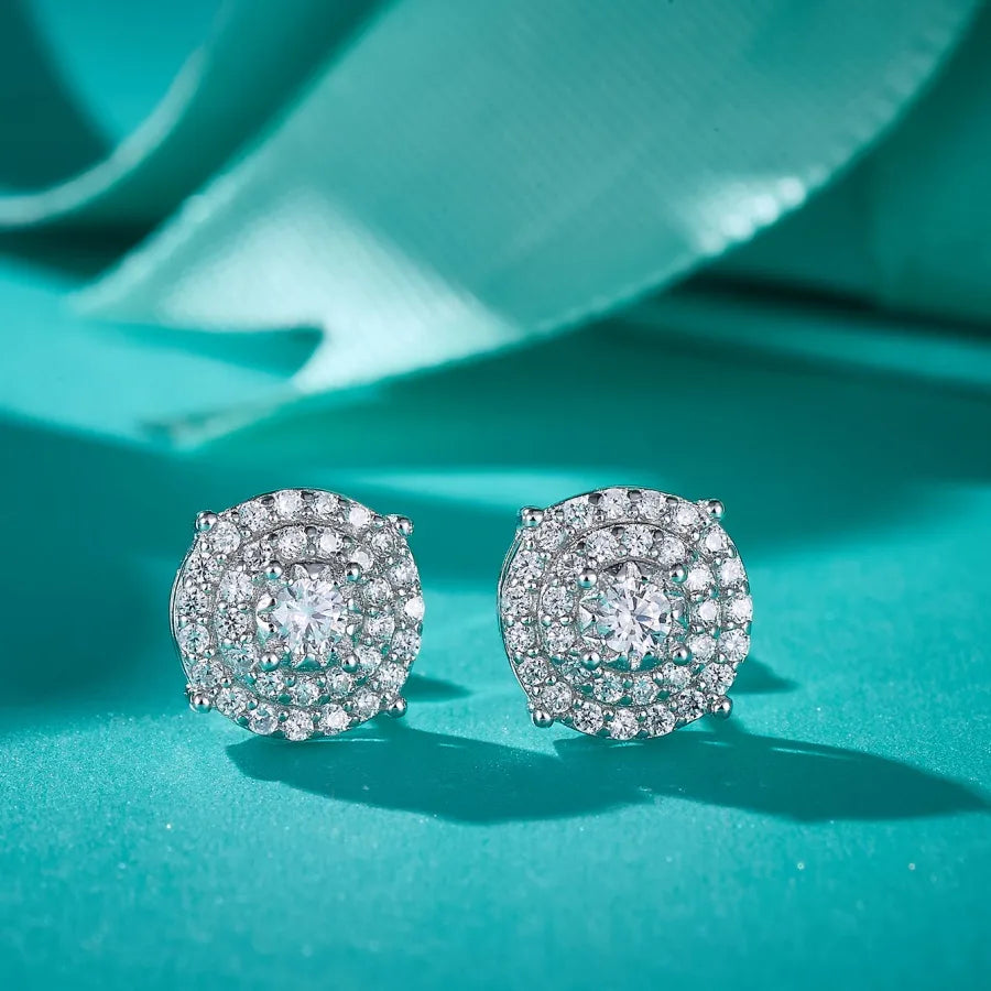 925 Sterling Silver Ear Studs Round Ear Studs