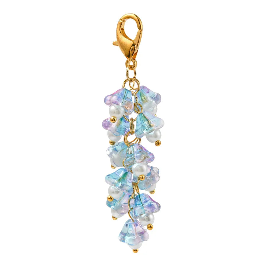 Sweet Simple Style Flower Imitation Pearl Glass Beaded Bag Pendant
