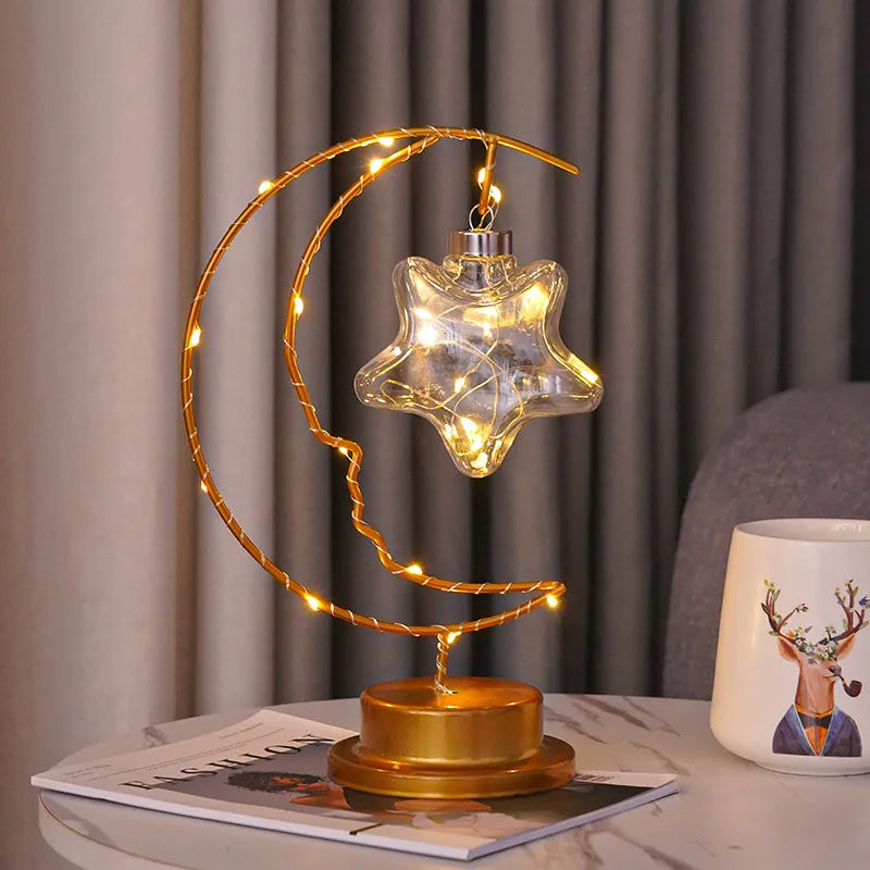 Casual Romantic Simple Style Star Moon Plastic Wood Indoor Graduation Party Night Lights Led Lights Night Lights